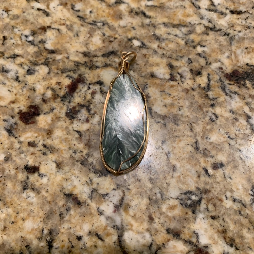 Seraphinite Gemstone Pendant - image 3